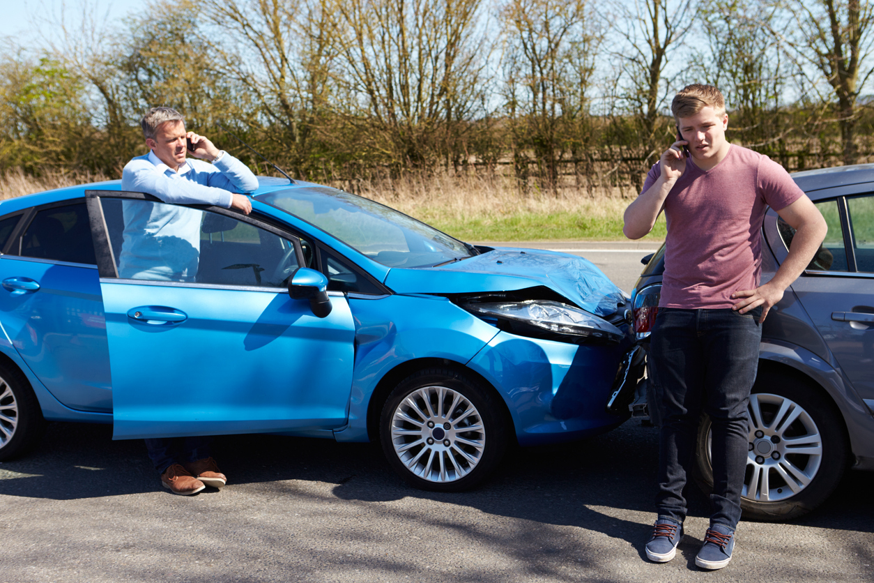 Drivers calling insurers after a collision