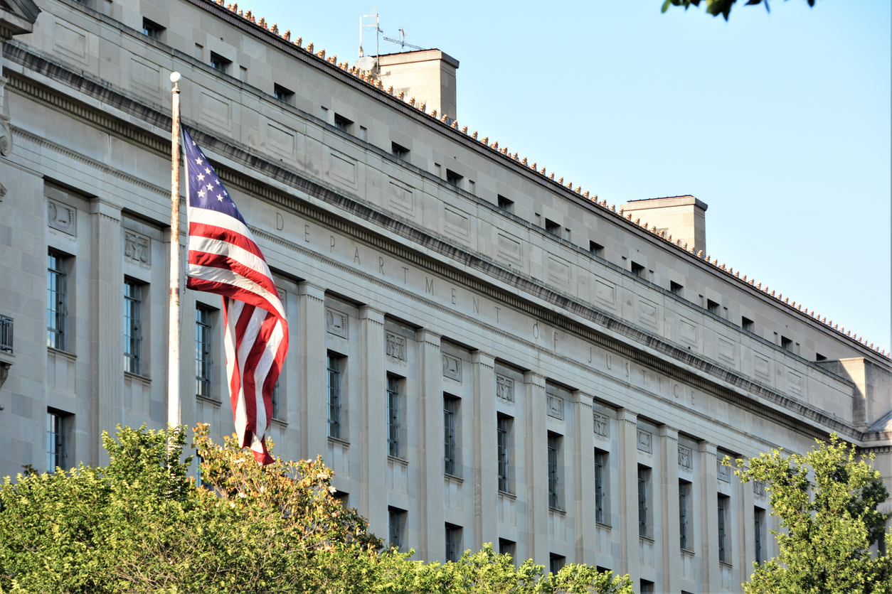 US Department of Justice building in Washington