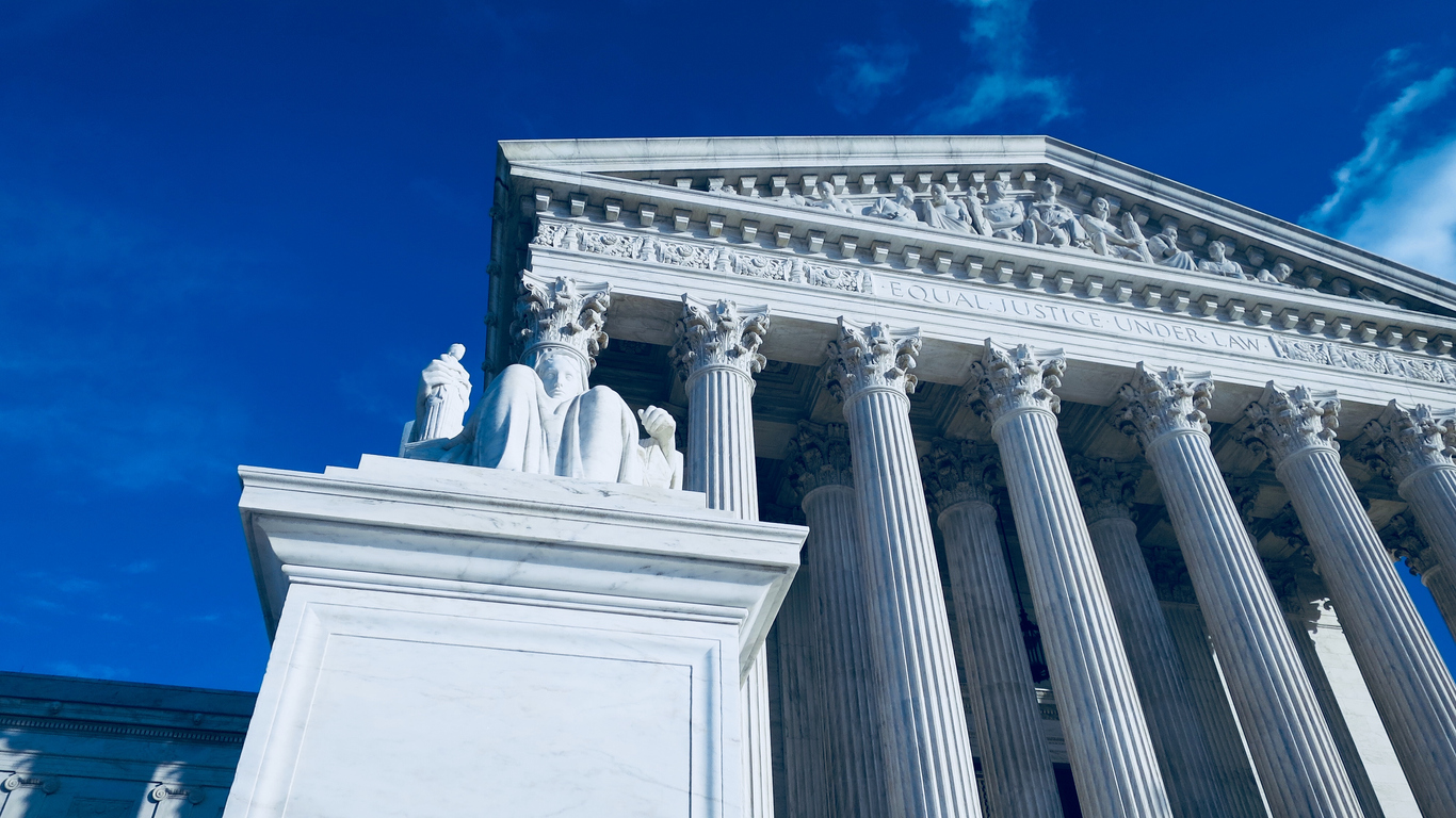 US Supreme Court Building in winter