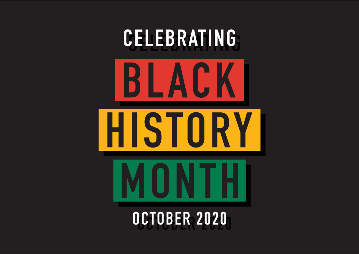 Black history month October 2020 vector illustration