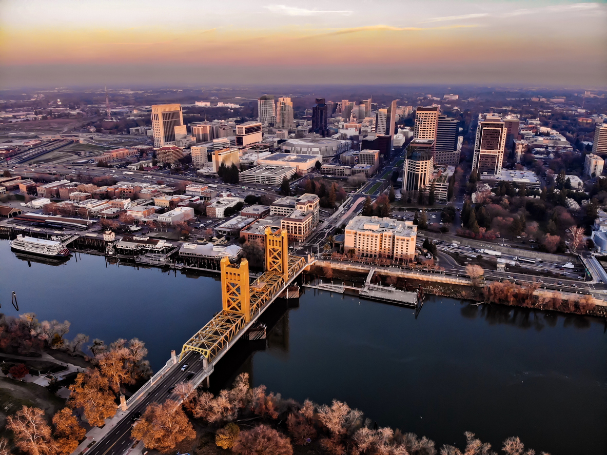 Aerial view of Sacramento