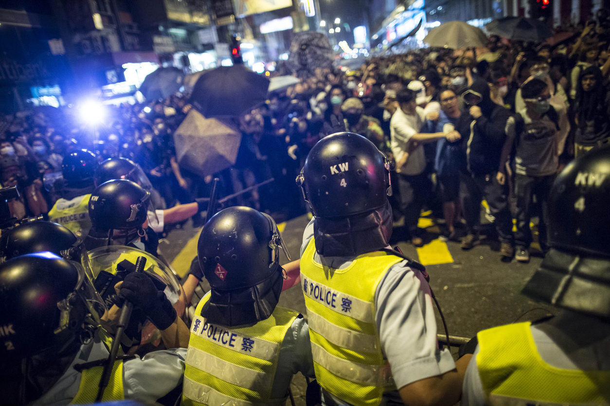 Pro-democracy protest in Mongkok, Hong Kong