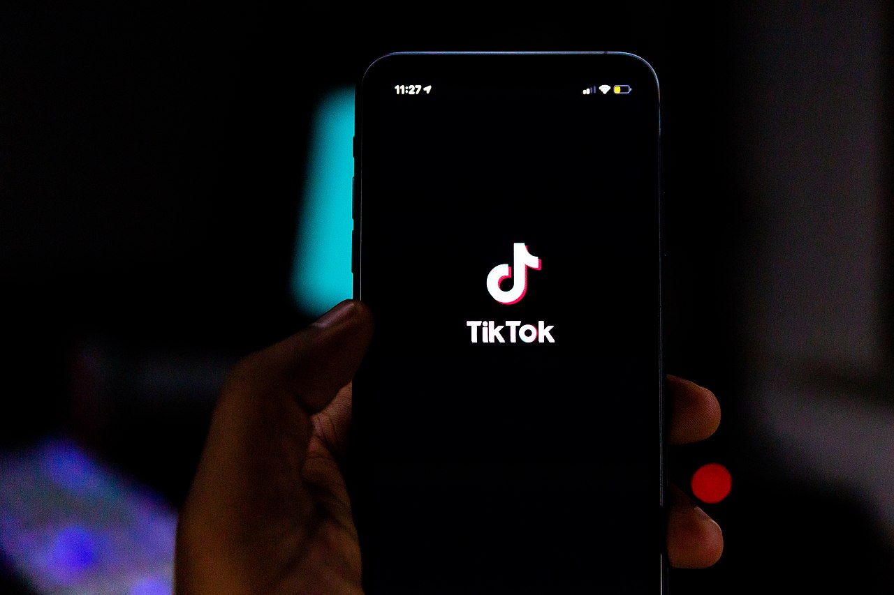 TikTok app loading on phone