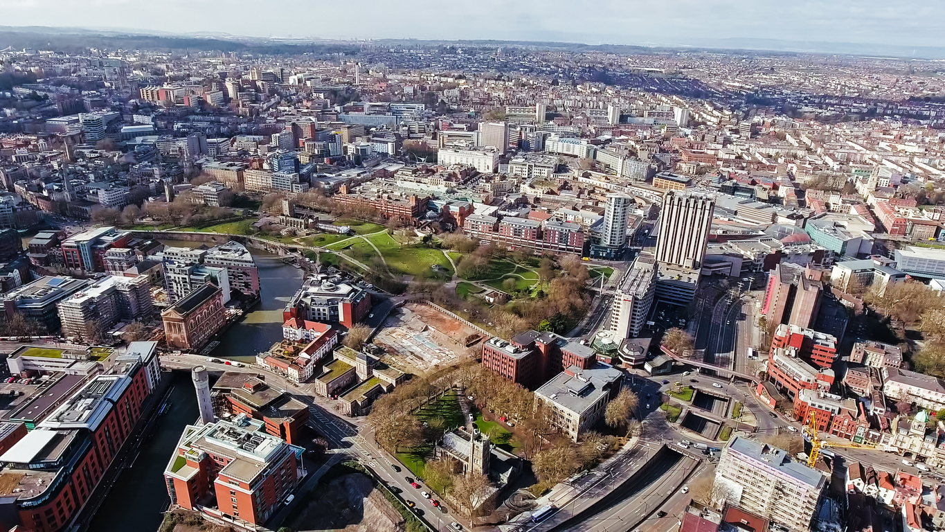 Bristol city centre skyline