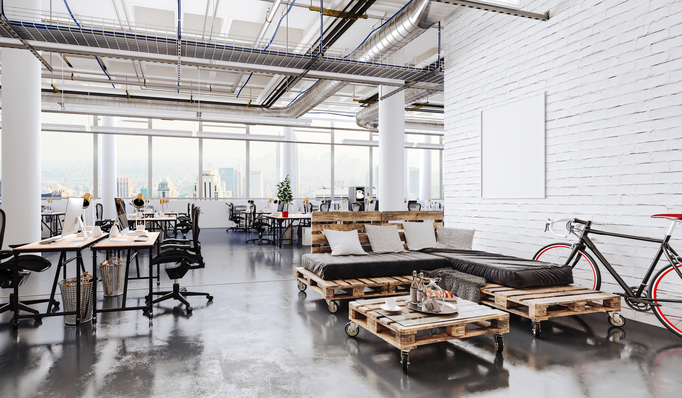 Empty modern office conference room