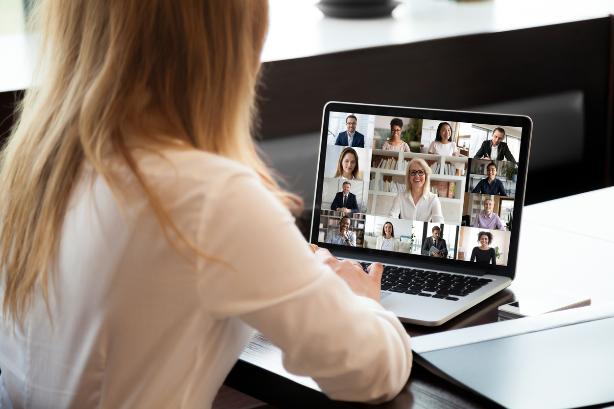 Female attorney in teleconference