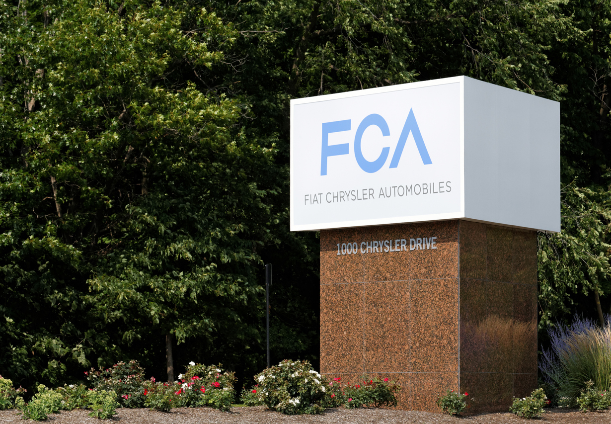 Fiat Chrysler World Headquarters entrance sign