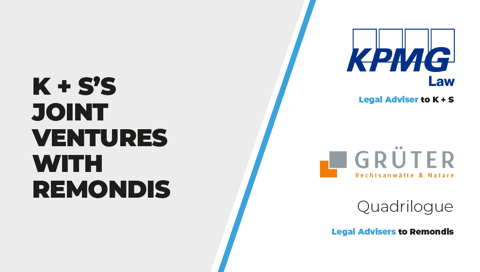 KPMG Law advised German stock listed K+S AG on the establishment of a 50/50 joint venture with Remondis Group