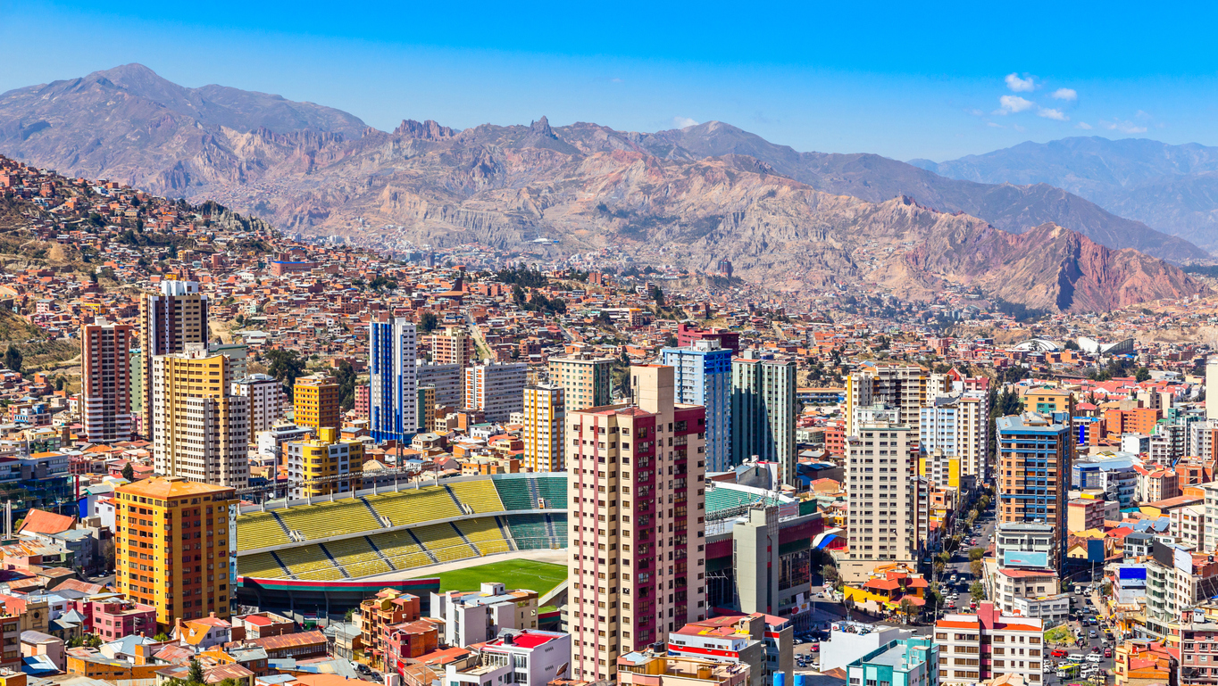 La Paz skyline on a clear day