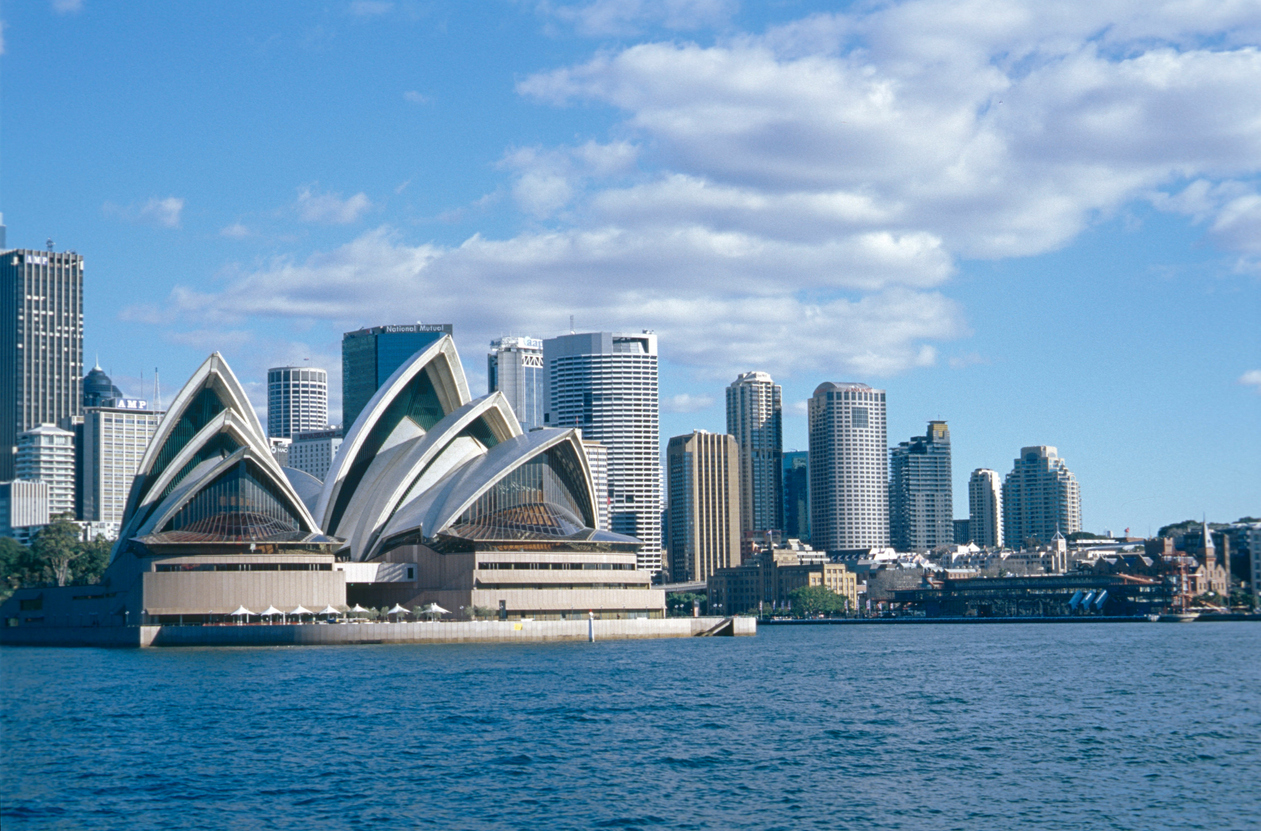 Sydney waterfront with a view of the Opera House