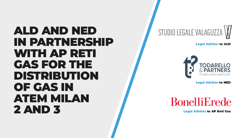 ALD and NED in partnership with AP Reti Gas for the distribution of gas in ATEM Milan 2 and 3