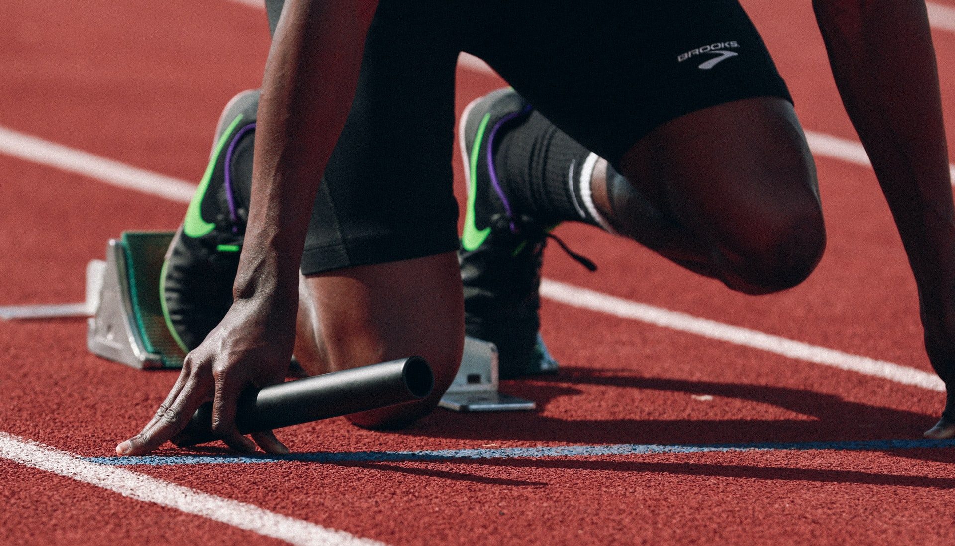 Athlete preparing to run