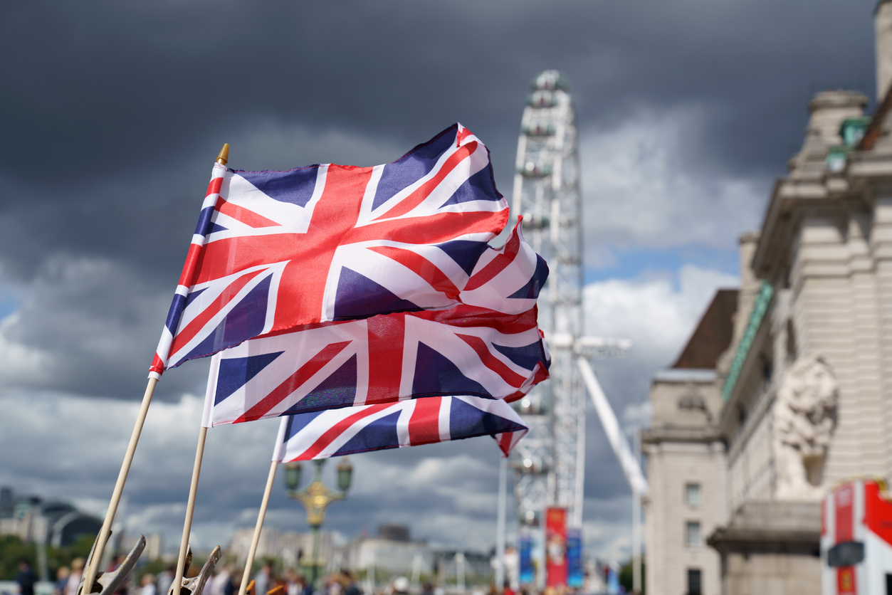 British flag, London