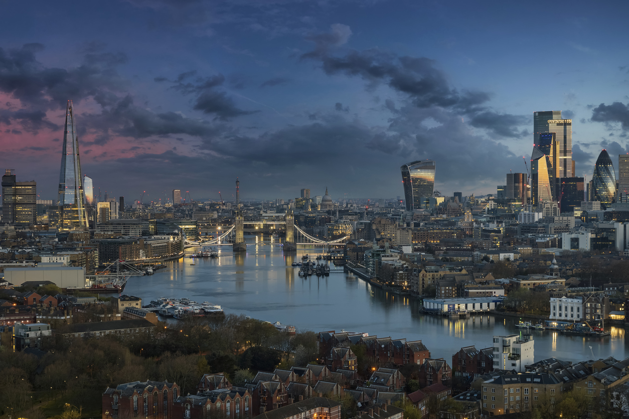 Skyline of London, UK