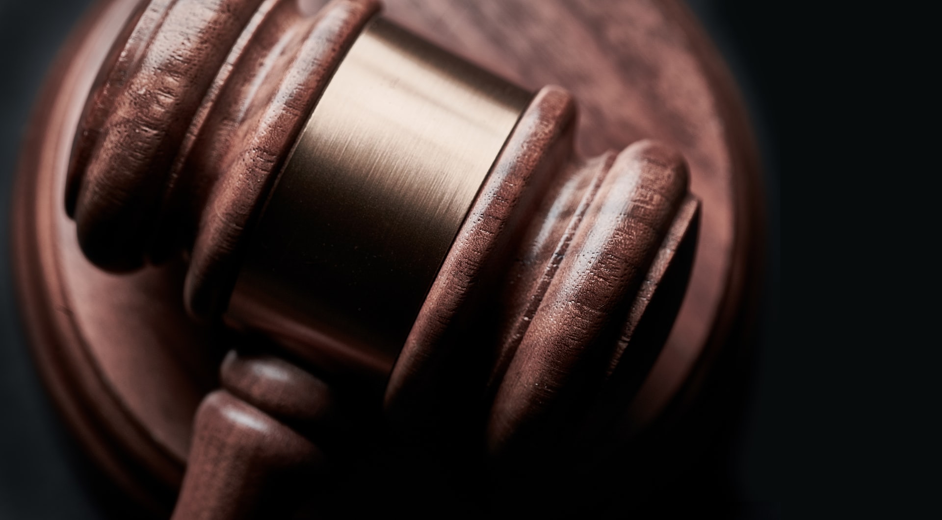 Close up of wooden gavel