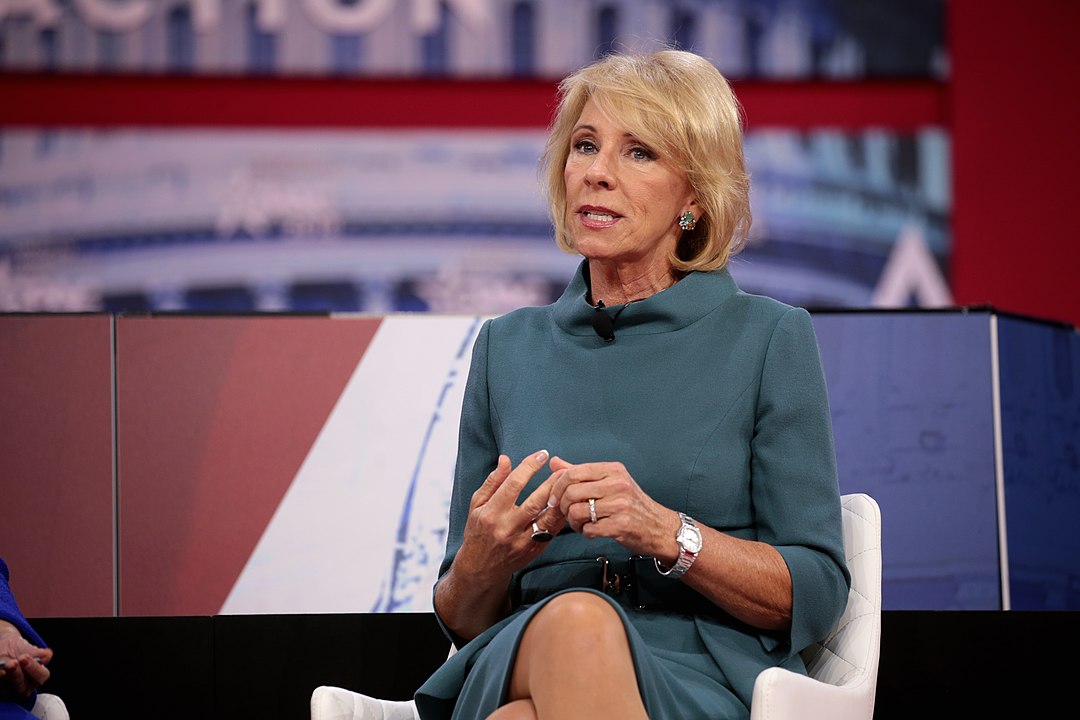 Former US Secretary of Education Betsy DeVos