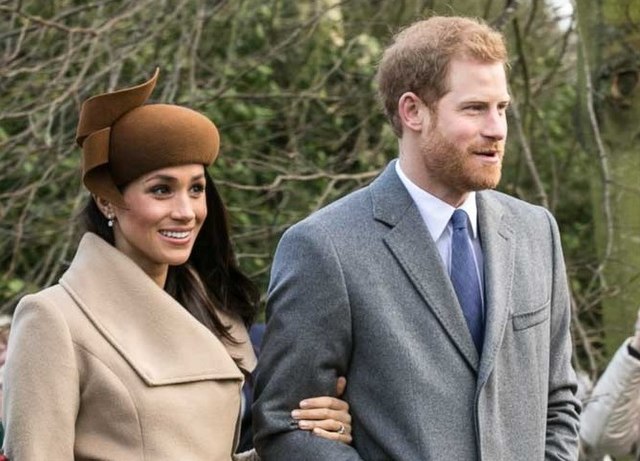 Prince Harry and Meghan Markle, Christmas Day, 2017.