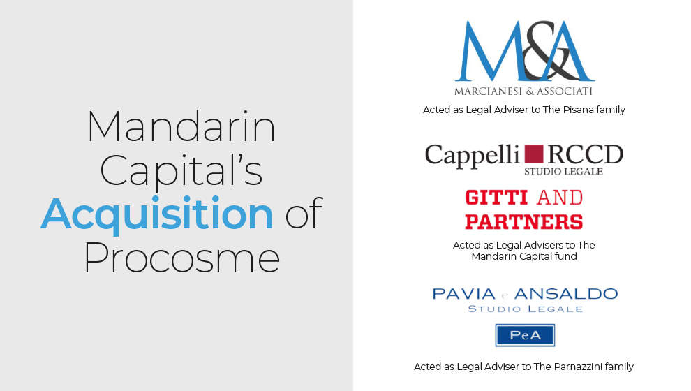 M&A Marcianesi e Associati advised on the transaction.