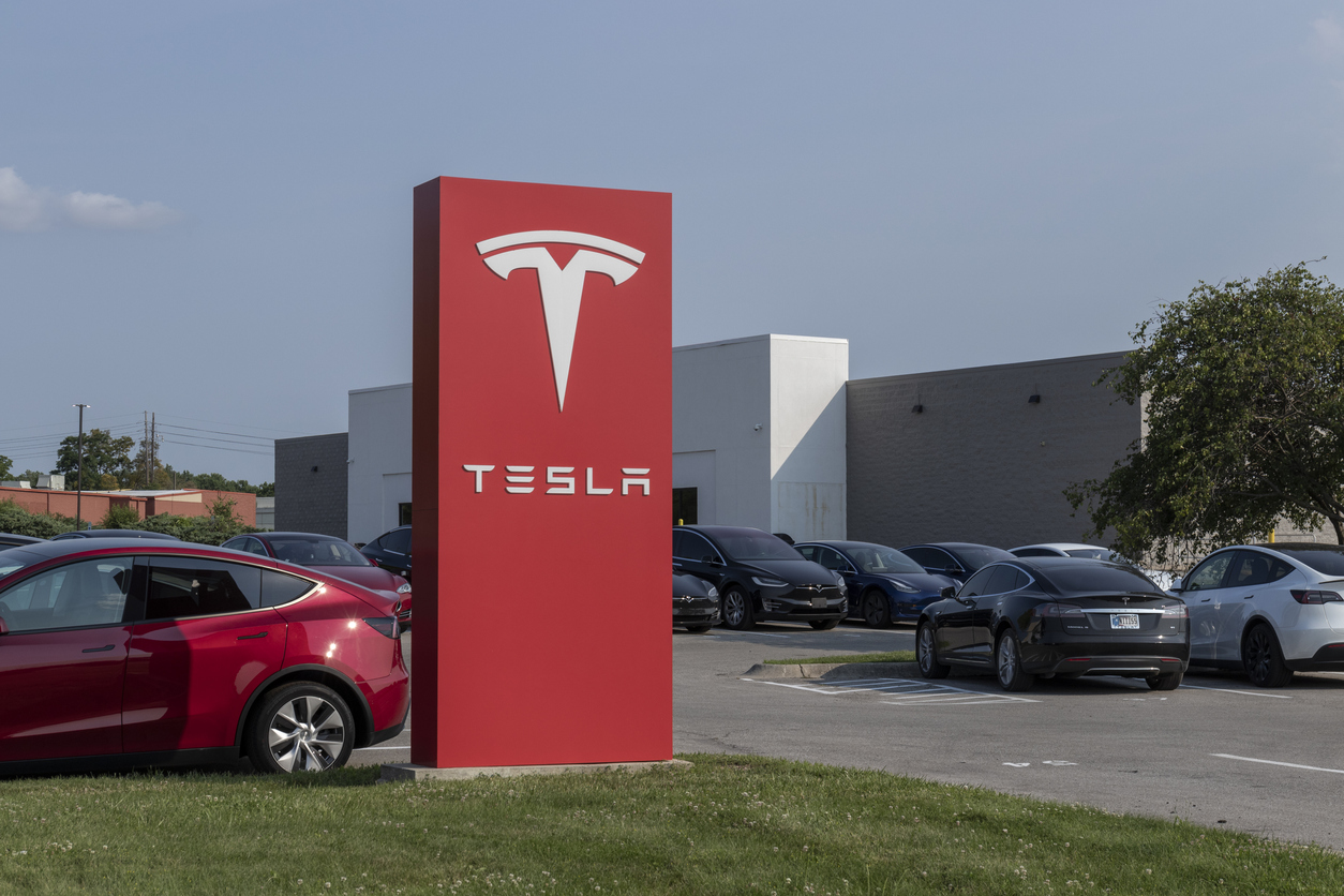 Tesla dealership, USA.