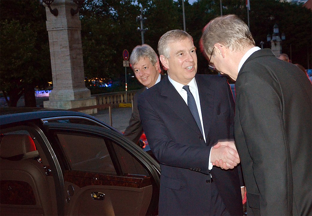 Prince Andrew, Duke of York visiting the New Town Hall in Hanover