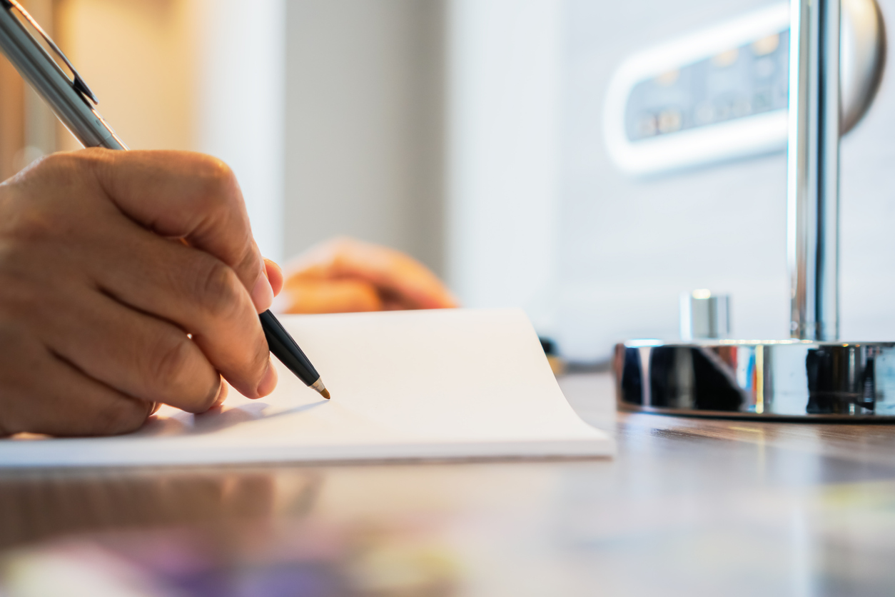 Paralegal working at desk