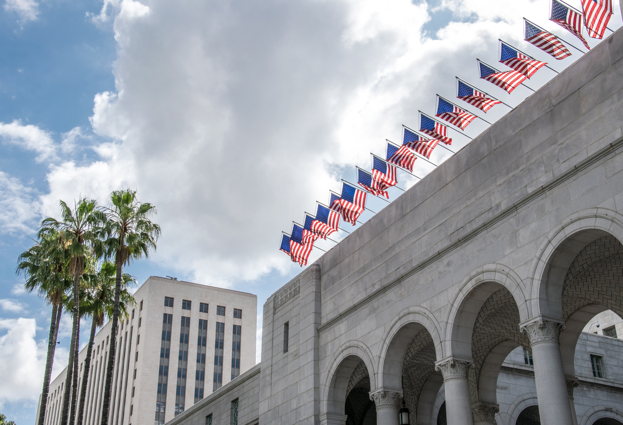 Majestic state building. City Hall Los Angeles