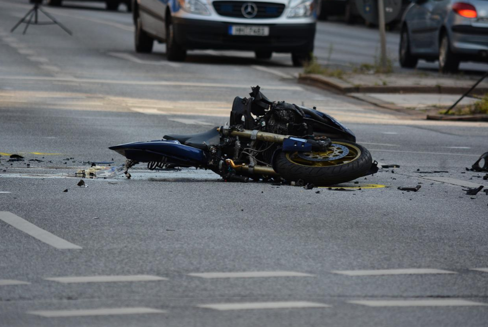 Motorcycle after accident