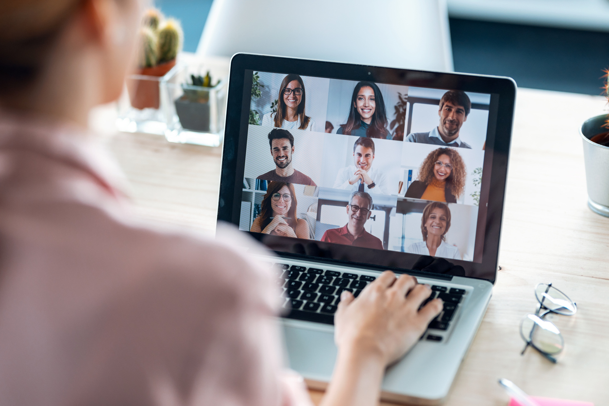 Remote employee on Zoom call