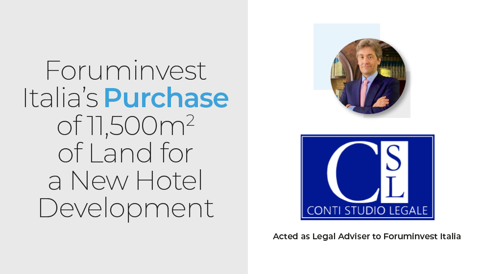 Conti Studio Legale advised on the transaction.