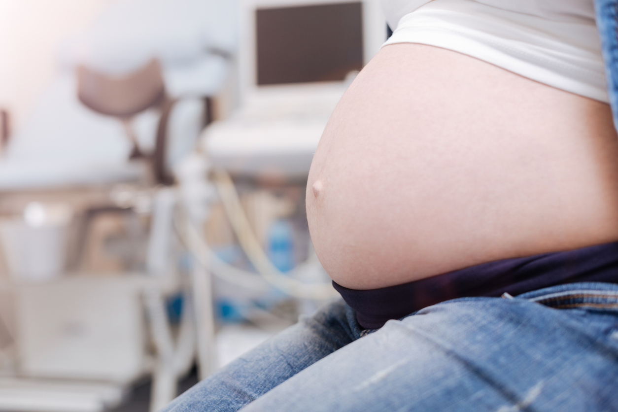 Pregnant woman waiting to see doctor