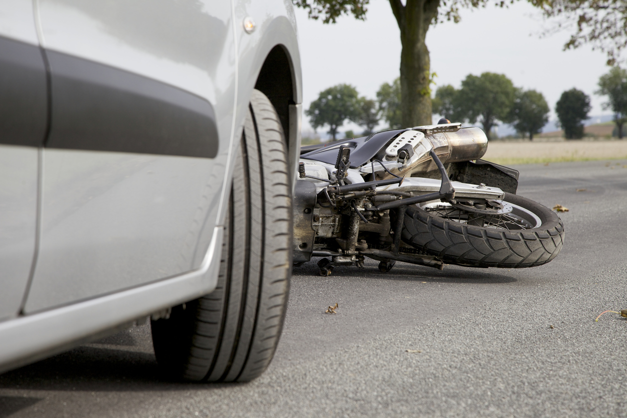 Motorcycle accident scene