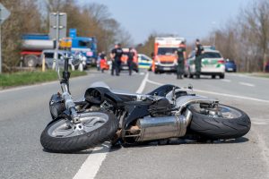 Motorcycle accident scene