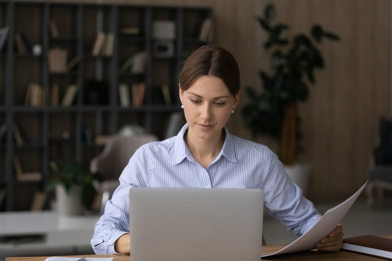 Partner at desk on first day