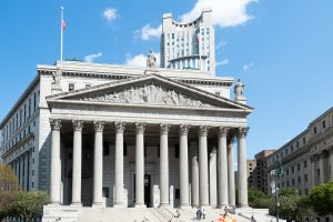 New York County Supreme Court on Centre Street, Manhattan, New York.