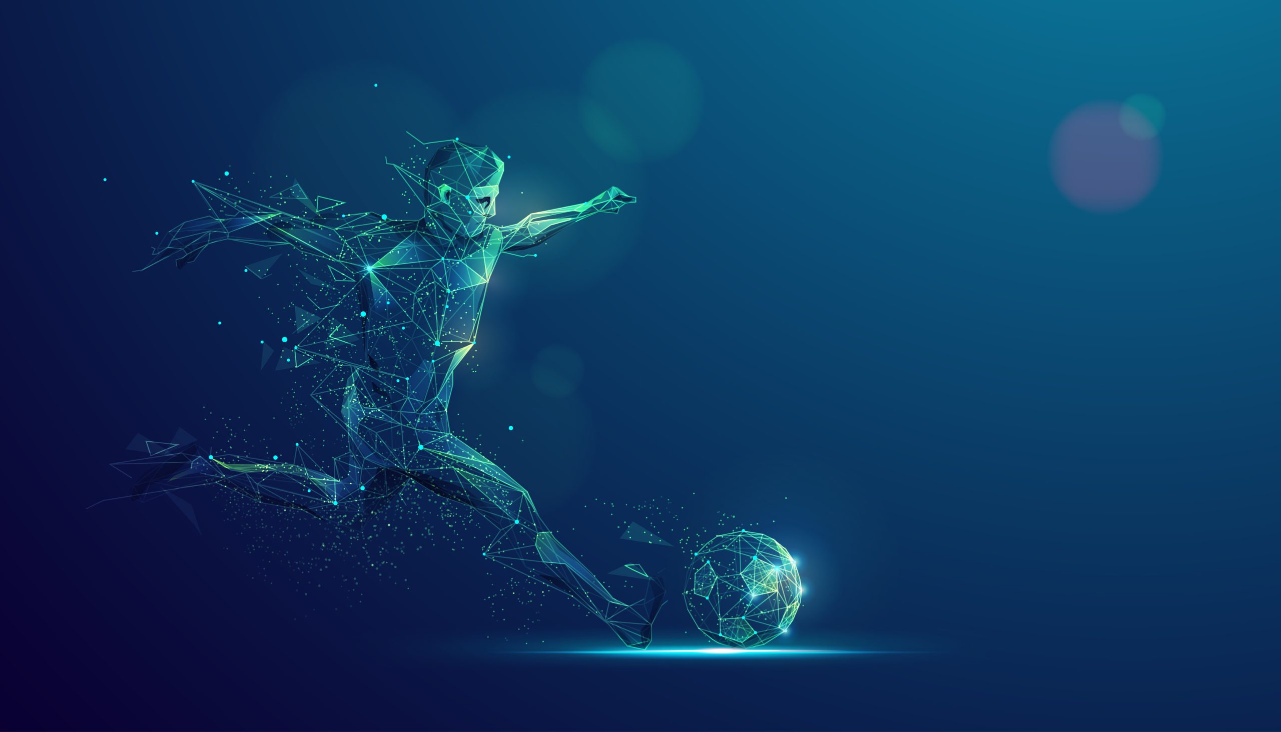 Stock graphic of a footballer