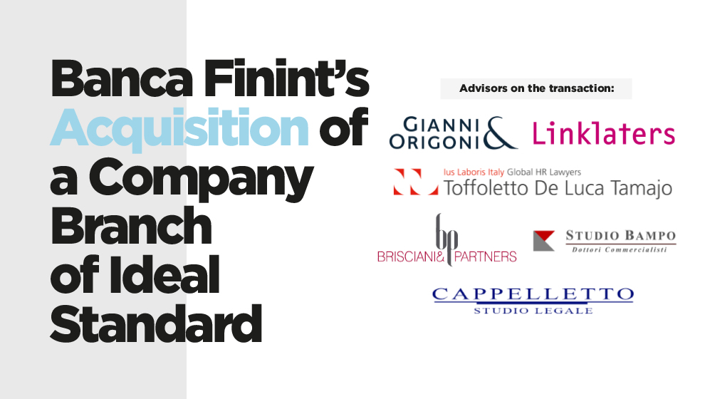 Banca Finint’s Acquisition of a Company Branch of Ideal Standard