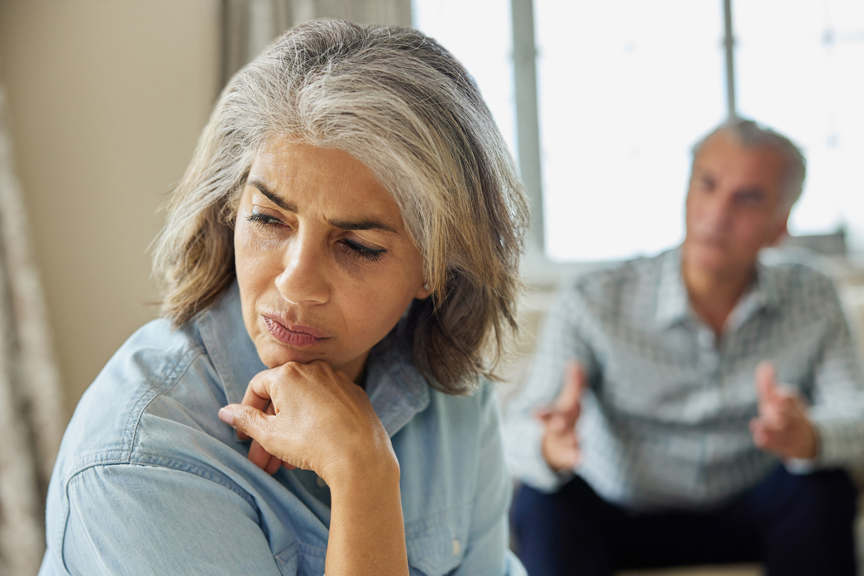 Mature Couple Having Argument At Home