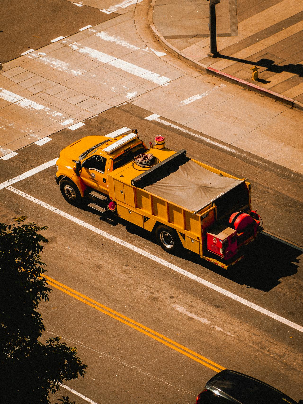 Truck on a Street in Sunlight