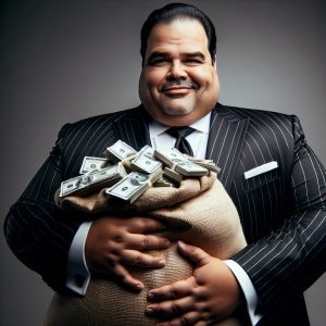 fat,rich,business,man,businessman,millionaire,or,billionaire,holding,a