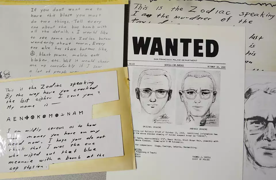 Copies of letters sent to the san francisco chronicle by a man who called himself zodiac