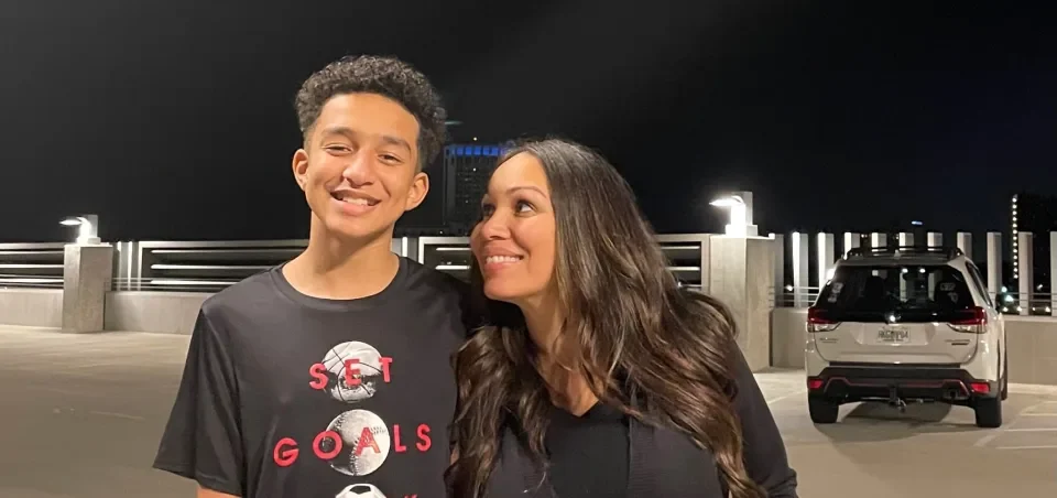 Megan Garcia pictured with her son, Sewell Setzer III.