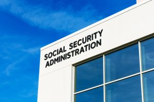 social security administration sign on field office building. ssa is an independent agency of the u.s. federal government that administers social security