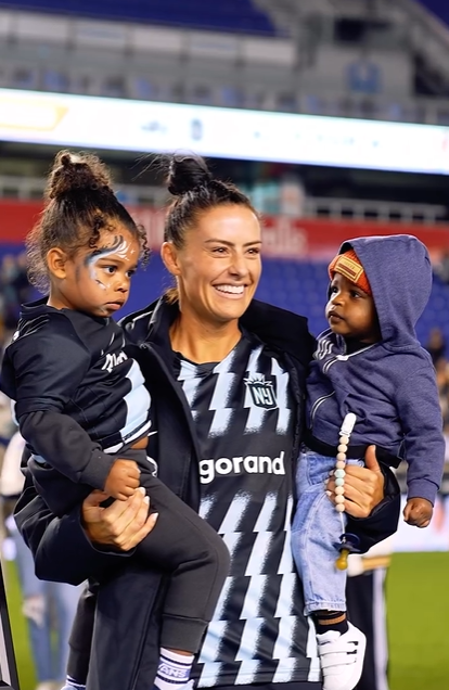 Ali Krieger with her kids