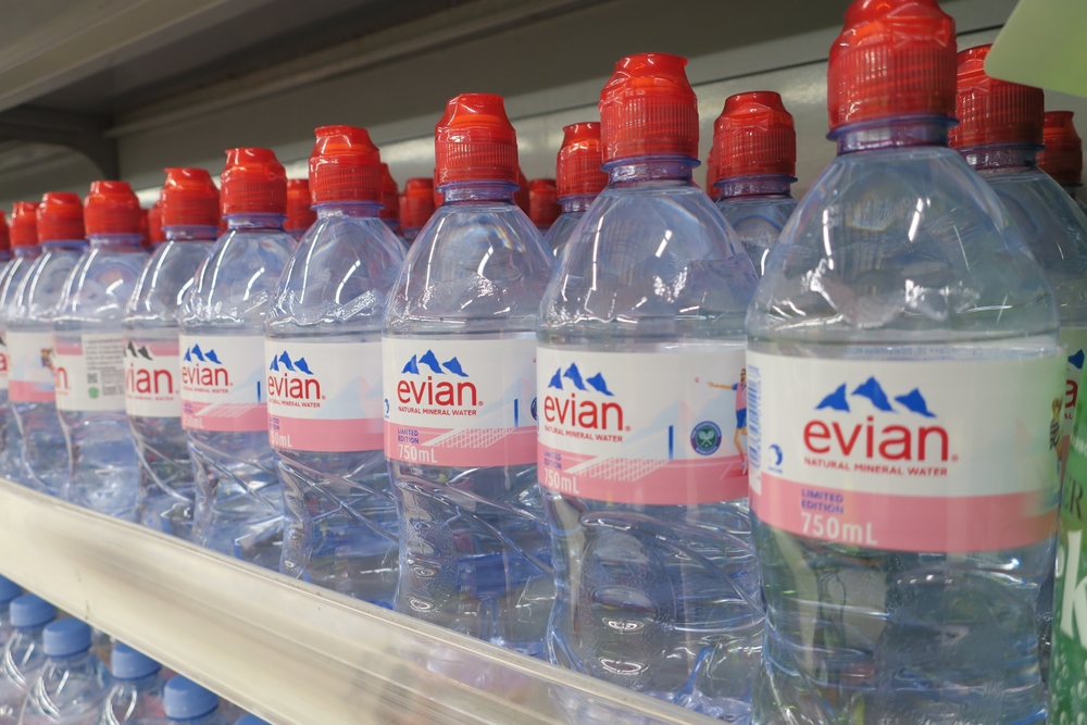 Evian brand famous drinking water