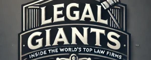 dall·e 2024 12 24 08.39.00 a professional and sleek logo design for a legal series called 'legal giants inside the world’s top law firms'. the logo should feature modern typogr