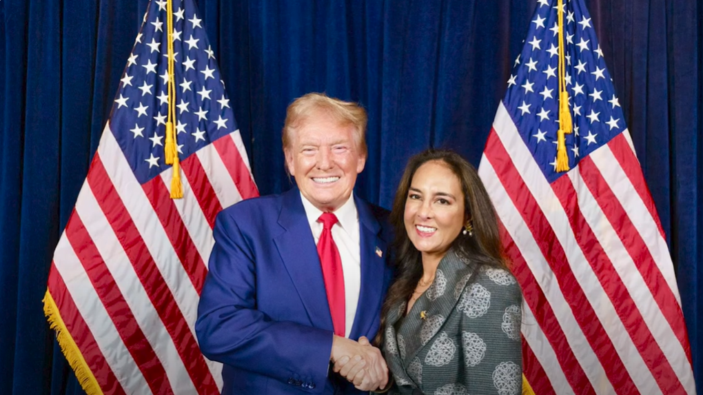 Donald Trump with Harmeet Dhillon