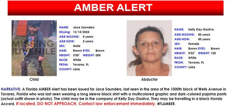 florida amber alert, tavares kidnapping, jace