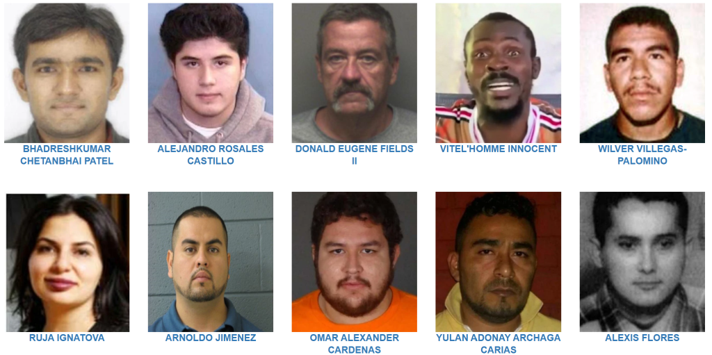 The FBI's official Ten Most Wanted Fugitives