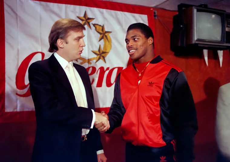 On March 8, 1984, real estate mogul Donald Trump, owner of the New Jersey Generals, shook hands with Herschel Walker at a New York press conference. Walker signed the richest contract in pro football history, leaving his junior year at the University of Georgia to join the Generals in the USFL.