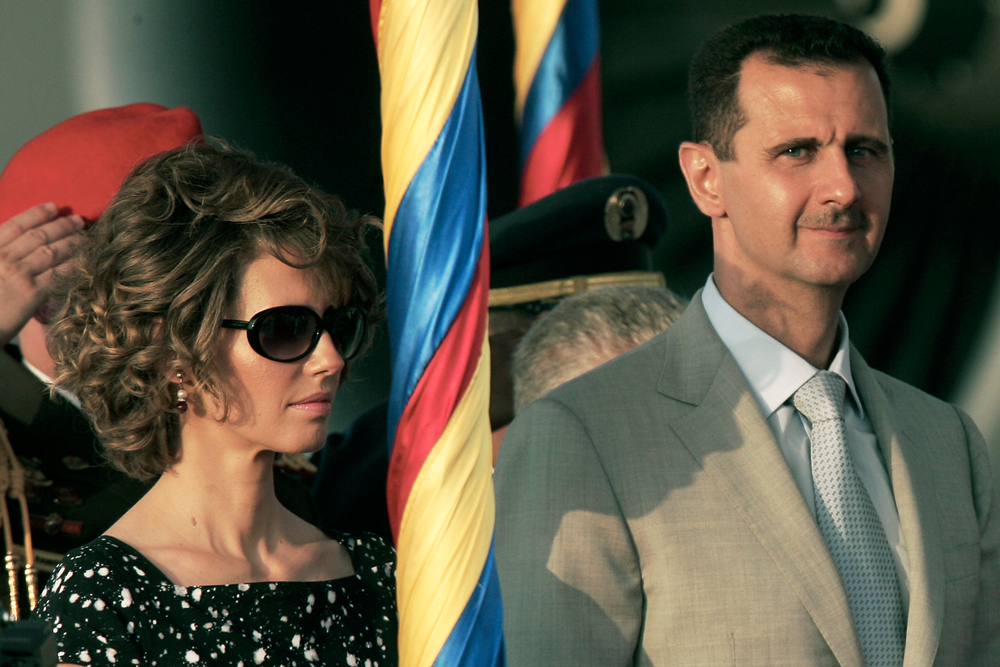 caracas,(venezuela),june,26,,2010.,bashar,al assad,(r),,president,of